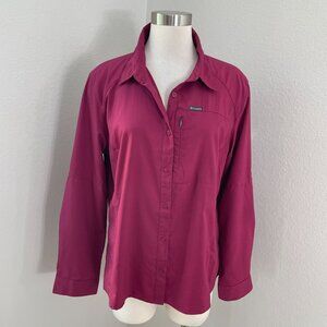 Columbia Womens XL Roll Tab Sleeve Button Up Shirt Outdoors Performance Top